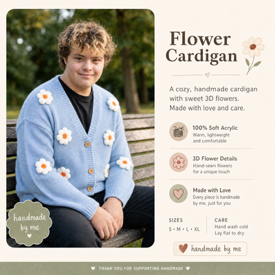 Crochet Flower Cardigan