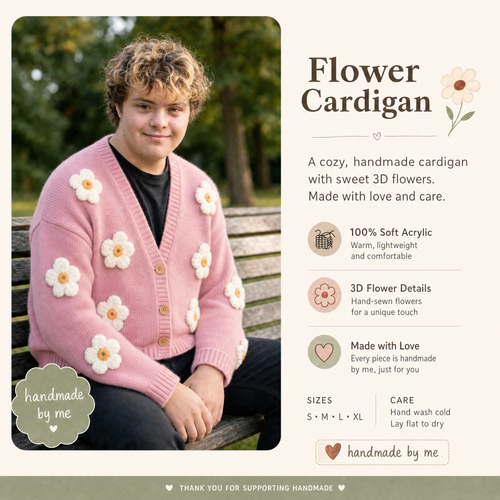 Crochet Flower Cardigan